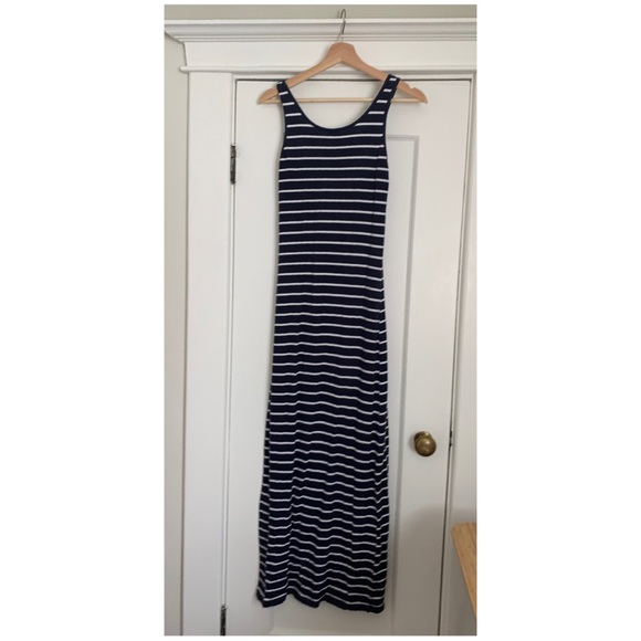 Striped navy & white maxi dress - Picture 2 of 5